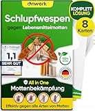 anwerk® Schlupfwespen gegen Lebensmittelmotten - 8 Karten (2 Karten à 4 Lieferungen) -...