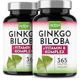 Ginkgo Biloba 3000, 2x 365 Stück - Preis-Leistungs-Sieger + B-Vitamin Power...