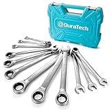 DURATECH 12-teilig Ringratschenschlüssel Set, Maul-Ringschlüssel-Satz mit...
