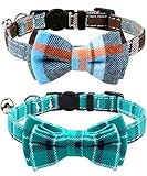 Joytale Katzenhalsband mit Sicherheitsverschluss und Glöckchen, 2 Stück Süß...