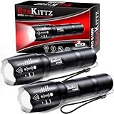 REHKITTZ Taschenlampe, Extrem Hell Tragbare Handlampe 2 Stück, 2000 Lumen, Wandern...
