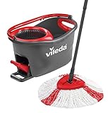 Vileda Turbo Wischmopp Komplett Set, Bodenwischer mit Teleskopstiel, Mikrofaser Moppkopf...