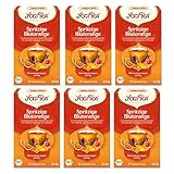 YOGI TEA Spritzige Blutorange, Ayurvedischer Bio Früchtetee mit Orange, Hibiskus und...