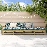 CFODOJ Sitzen im Freien,Im Freien Sektional Sofa Einheiten-Home-4 Stück Garten Lounge Set...