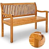 tillvex Gartenbank Holz wetterfest | Parkbank Massivholz | Sitzbank 320 kg...
