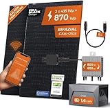 Solarway 870W Balkonkraftwerk 800W Komplett Steckdose - 600W/800W Ausgang einstellbar - 2...