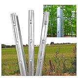 TRUTZHOLM® Z-Profil Zaunpfosten 2,15 m 10x verzinkt hochwertige Zaunpfähle inkl. Haken |...