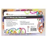 mituso XXL Loom Bands Starter Set Box 4200 Bänder 4400 Teile inkl. Webrahmen