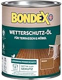 Bondex Wetterschutz Öl Braun 0,75 L für 8 m² | Langanhaltender Schutz | Wetter &...