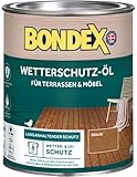 Bondex Wetterschutz Öl Braun 0,75 L für 8 m² | Langanhaltender Schutz | Wetter &...