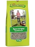 CLASSIC GREEN Rasensaat Sport und Spiel Rasensaat 10kg | Grassamen | Rasensamen...