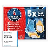THE HEAT COMPANY Fußwärmer - 5 Paar - EXTRA WARM - klebend - Zehenwärmer - 8...