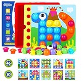 Japace Mosaik Steckspiel Kinder, Montessori Spielzeug ab 2 3 4 Jahre Steckmosaik...