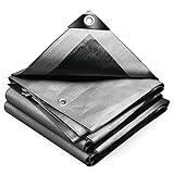 VOUNOT® 3x4m Abdeckplane 240 g/m² Wasserdicht LKW Plane mit Ösen, Schutzplane...