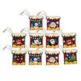 Wandhalterung Blumentopf 10 STÜCK Weihnachtsdekorationen Holzchip Holz Anhänger Tür...