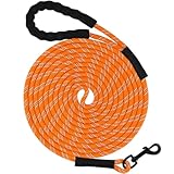 Taglory Schleppleine 10m für Hunde | Reflektierendes Seil | Gepolsterter Griff...