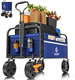 KESSER® Bollerwagen faltbar Handwagen Transportkarre max. 150kg Tragkraft & 360°...