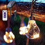 Lichterkette Außen Solar，20 LED 7.6M Solar Lichterkette Aussen Mit...