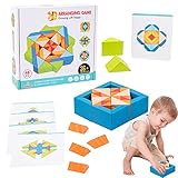 Puzzle aus Holzformen - 3D-Modellierung von Holzmusterblöcken | 48-teiliges Blockpuzzle...