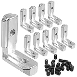 WJMY Aluprofil Winkel 10stk Eckwinkel 90° L Profil Aluminium 3030 Nut 8...