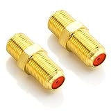 deleyCON SAT Adapter Verbinder Koaxialkabel verlängern 2x F-Buchse Vergoldet...