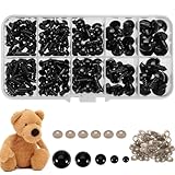 200 Stück Sicherheitsaugen, 5–12 mm Puppenaugen mit Unterlegscheiben, Augen für...