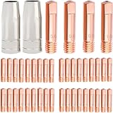EATBALE 42 Stück MIG-Schweißkontaktspitzen 0,6/0,8/0,9/1,0 mm MB15 15AK Brenner-Kits,...