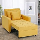 YODOLLA 3-in-1 Sofa Bed Chair, Convertible Sleeper Chair Bed,Adjust Backrest...