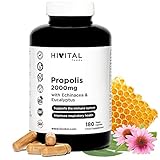 Propolis 2000 mg. 180 vegane Kapseln für 6 Monate. Propolis-Extrakte mit 10% Galangin,...