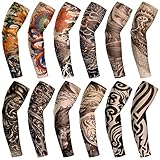 BBTO 12 Stück Tattoo Ärmel Set Arm Sleeves Kühlung Gefälschte Sonnencreme Armlinge...