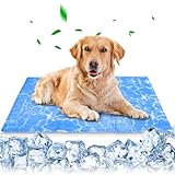Keaistar Kühlmatte für Hunde, 90 x 50cm Kühlmatte Hunde mit Ungiftiges Gel...
