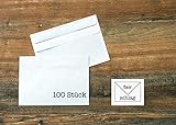100 Briefumschläge - C6 - weiß mit grauem Innendruck - selbtklebend - ohne Fenster