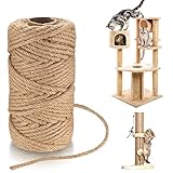 Natur Juteschnur Kordel, 6mm x 50m Juteseil, Sisalseil für Kratzbaum, Gartenschnur,...