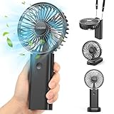 Timiyou Handventilator, Mini Ventilator, Tragbarer Hand Ventilator Akku Aufladbar USB Fan...