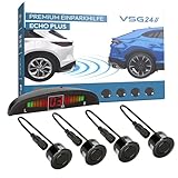 VSG24 Premium Einparkhilfe hinten mit Display zum nachrüsten am Auto, PDC Parksensoren...