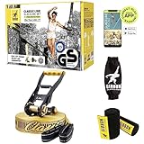 Gibbon Slacklines ClassicLine Komplett-Set inkl. Baumschutz | 15m | TÜV Geprüft | Balane...
