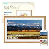 94% sRGB Frameo Digitaler Bilderrahmen 15.6 Zoll Groß Elektronischer Bilderrahmen WLAN,...