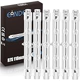 Eande 6 Stück R7S Halogenstab, 118mm 230W Dimmbar Warmweiß 2800K 4650LM 230V, R7S...