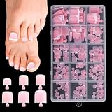 Lnngub 150 Stück Fußnägel zum Aufkleben, 15 Größen Falsche Fußnägel...