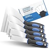 EFFEKTWERK Profi Spachtel Set - 5tlg Spachtel aus rostfreiem Edelstahl - 2x stabil zum...