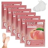 6 Stück Hornhaut Socken Hornhautentferner Socken Fussmaske Pfirsich Fussmaske mit...