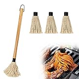 Grillpinsel BBQ Pinsel Basting Mop Profi Sauce Soßen Marinaden Grillbürste...