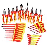 INGDAUM® VDE Werkzeugset 31-tlg 11 Qualitätszangen,15 Schraubendreher, 5 Maulschlüssel...