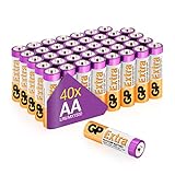 GP Extra Alkaline Batterien AA Longlife (1,5V) 40 Stück Mignon Batterien LR6...