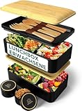 Umami Alles-in-Einem 1200ml Bento Box Lunchbox für Erwachsene, 1 Soßentöpfe &...