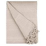 BOHORIA® Tagesdecke in Waffeloptik Urban Loft extra groß 220 x 240cm | 100%...