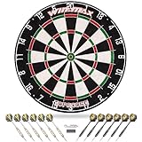 WIN.MAX Dartscheibe Kork Dartscheibe mit Pfeilen Offizielles Steeldartscheibe Dartscheibe...