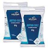 2 x SALPINA Auftausalz 10kg im Sack (20kg) | hochwirksames und schnellwirkendes...