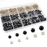 TOAOB Sicherheitsaugen für Häkeltiere 150 Stück Puppenaugen mit Unterlegscheiben 6 mm...