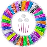 Heyzeibo 7500+ Loombänder, 36 Farben Gummibänder Kit für Armbänder, Loombänder Set...